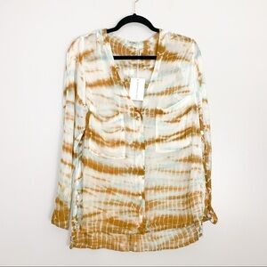 Young Fabulous Broke Frankie Robin Cayman Button Front Top NWT Size S
